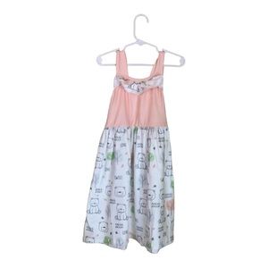 New sleeveless bear print dress